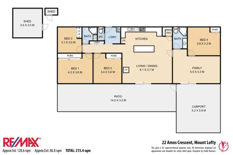Floorplan of Homely house listing, 22 Amos Crescent, Mount Lofty QLD 4350