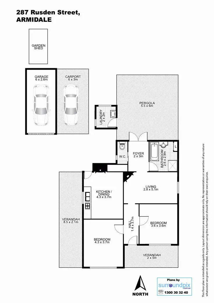 Floorplan of Homely house listing, 287 Rusden Street, Armidale NSW 2350