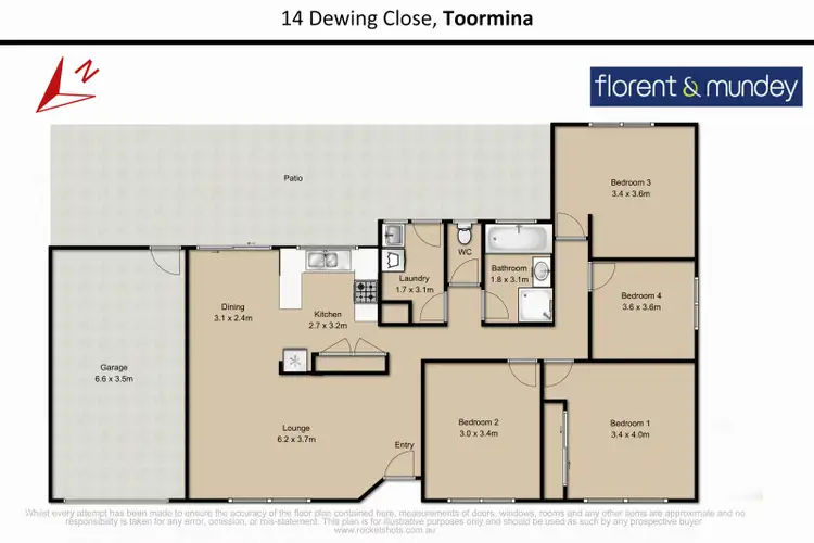 Floorplan of Homely house listing, 14 Dewing Cl, Toormina NSW 2452