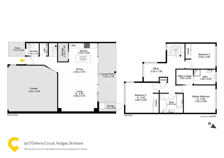 Floorplan of Homely townhouse listing, 11/34 O'Doherty Circuit, Nudgee QLD 4014