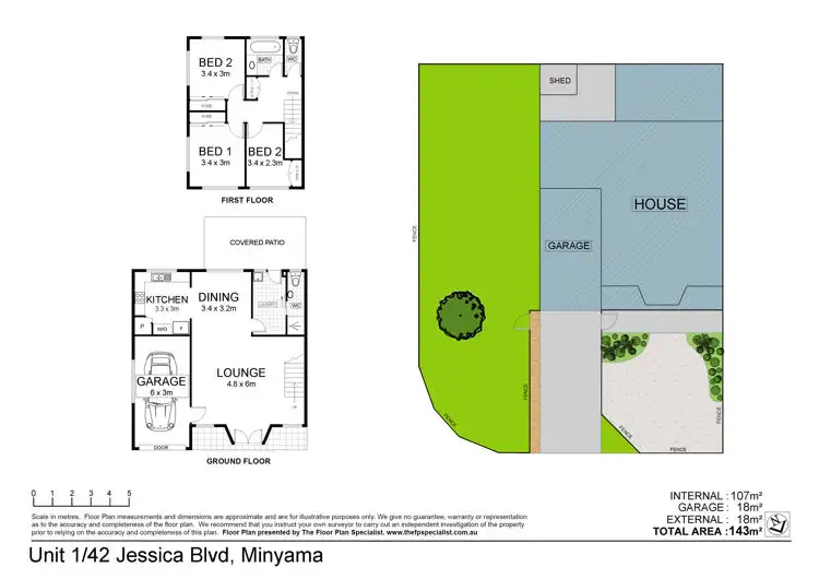 Floorplan of Homely townhouse listing, 1/42 Jessica Boulevard, Minyama QLD 4575