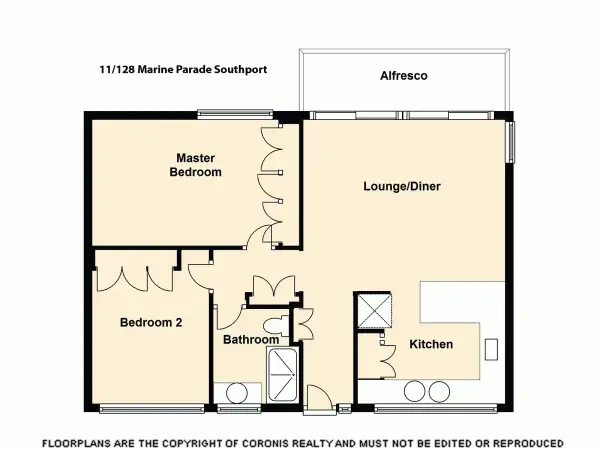 Floorplan of Homely unit listing, 11/128 Marine Parade, Southport QLD 4215