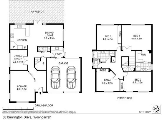 Floorplan of Homely house listing, 38 Barrington Drive, Woongarrah NSW 2259