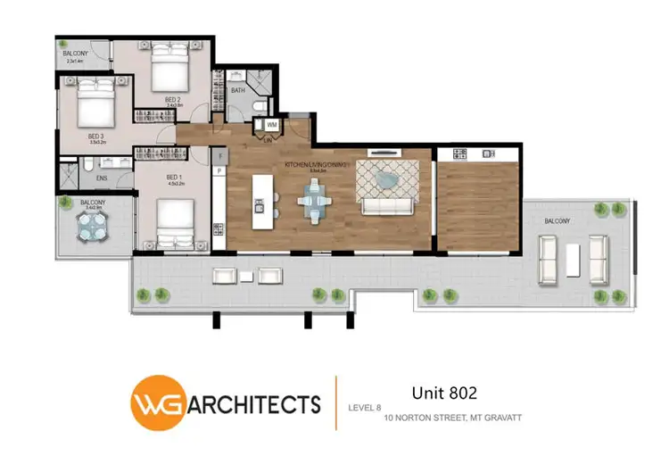 Floorplan of Homely apartment listing, 802/10 Norton St, Upper Mount Gravatt QLD 4122