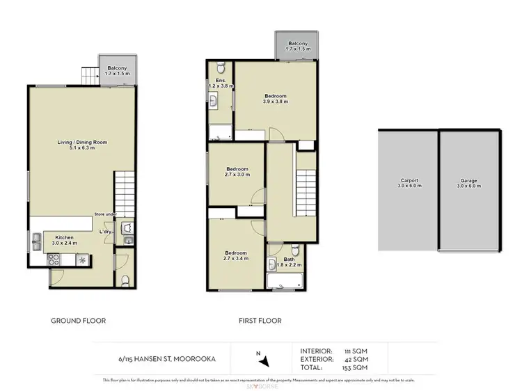 Floorplan of Homely townhouse listing, 6/115 Hansen Street, Moorooka QLD 4105