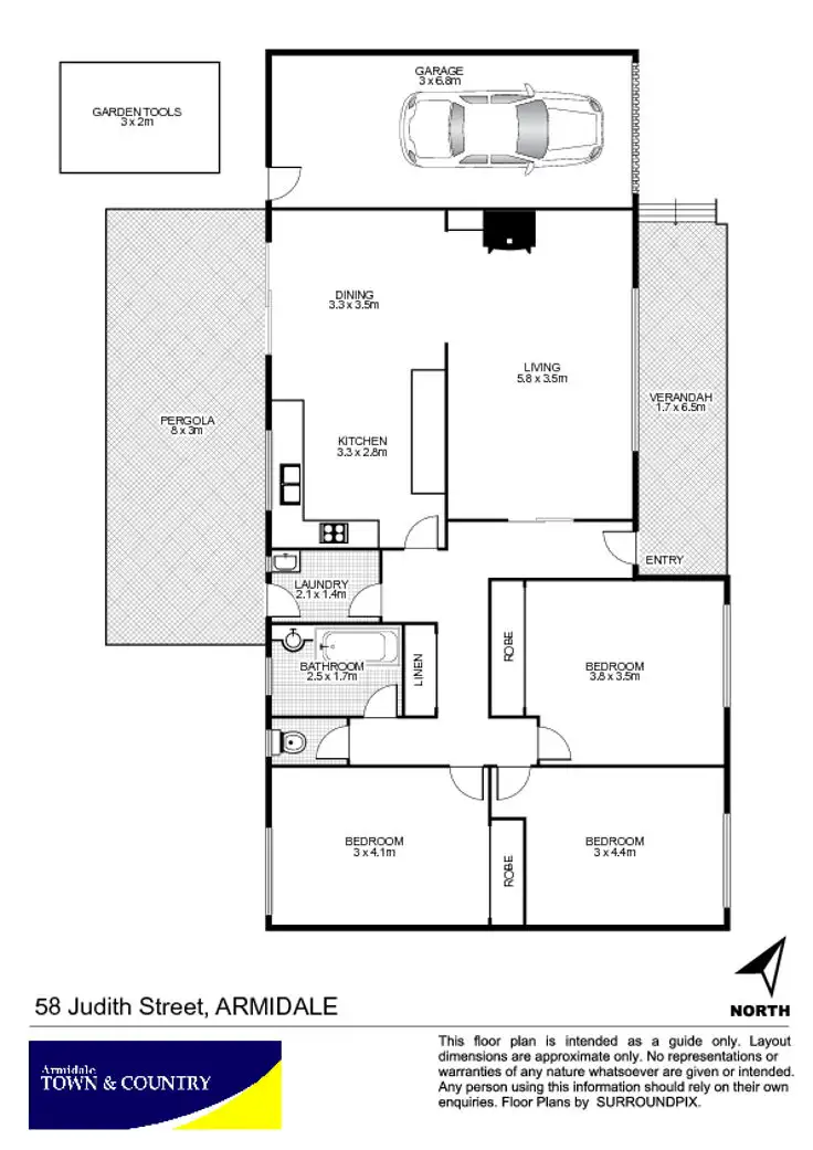 Floorplan of Homely house listing, 58 Judith Street, Armidale NSW 2350