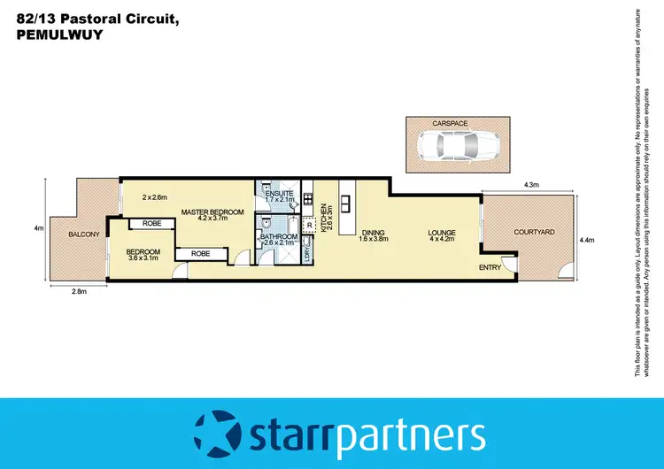 Floorplan of Homely unit listing, 82/13-19 Pastoral Circuit, Pemulwuy NSW 2145
