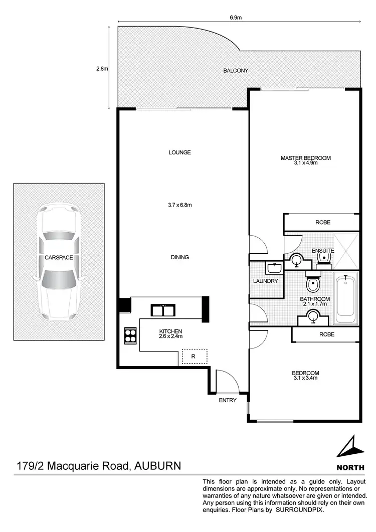Floorplan of Homely unit listing, 179/2 Macquarie Road, Auburn NSW 2144