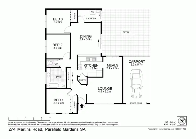 Floorplan of Homely house listing, 274 Martins Road, Parafield Gardens SA 5107