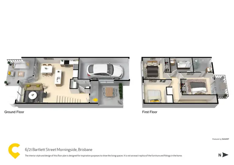 Floorplan of Homely townhouse listing, 6/21 Bartlett Street, Morningside QLD 4170