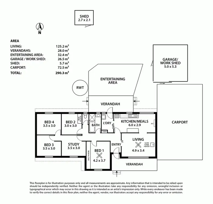 Floorplan of Homely house listing, 5 Faehrmann Avenue, Mount Barker SA 5251