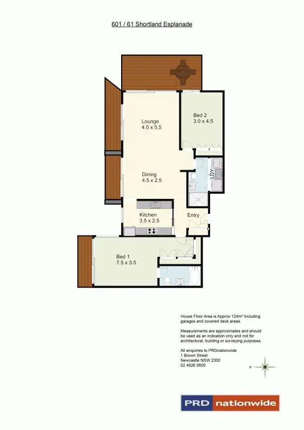 Floorplan of Homely apartment listing, 601/61 Shortland Esplanade, Newcastle NSW 2300