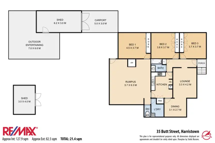 Floorplan of Homely house listing, 35 Butt Street, Harristown QLD 4350