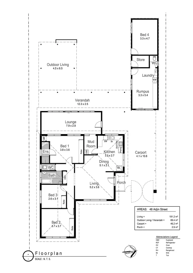 Floorplan of Homely house listing, 48 Adjin Street, Mount Austin NSW 2650