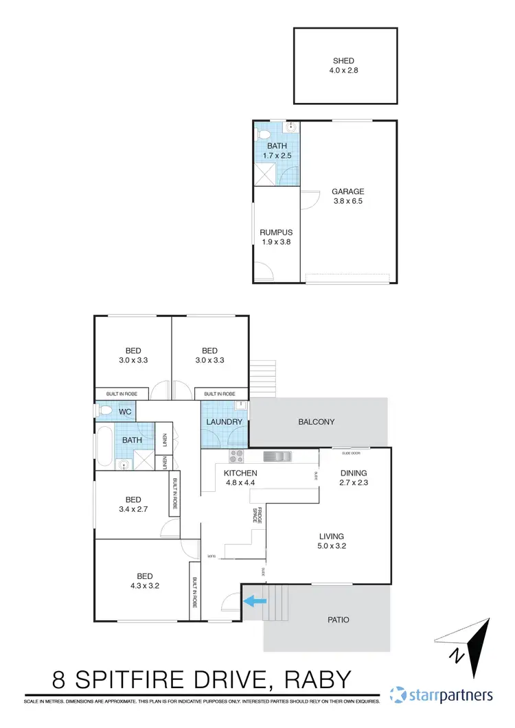 Floorplan of Homely house listing, 8 Spitfire Dr, Raby NSW 2566
