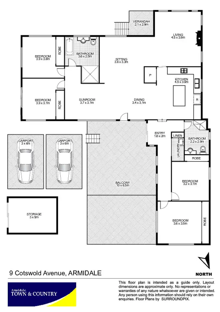 Floorplan of Homely house listing, 9 Cotswold Avenue, Armidale NSW 2350