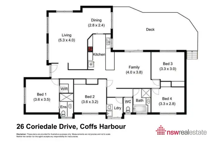 Floorplan of Homely house listing, 26 Coriedale Drive, Coffs Harbour NSW 2450