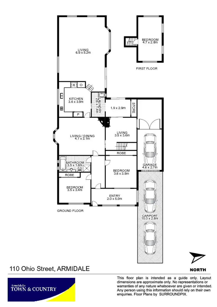 Floorplan of Homely house listing, 110 Ohio Street, Armidale NSW 2350