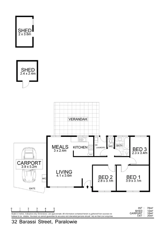 Floorplan of Homely house listing, 32 Barassi St, Paralowie SA 5108