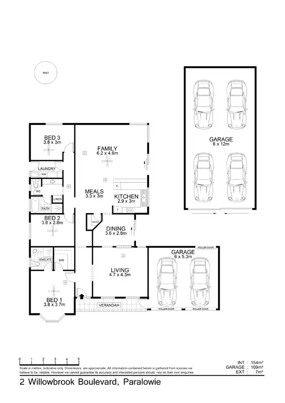 Floorplan of Homely house listing, 2 Willowbrook Bvd, Paralowie SA 5108