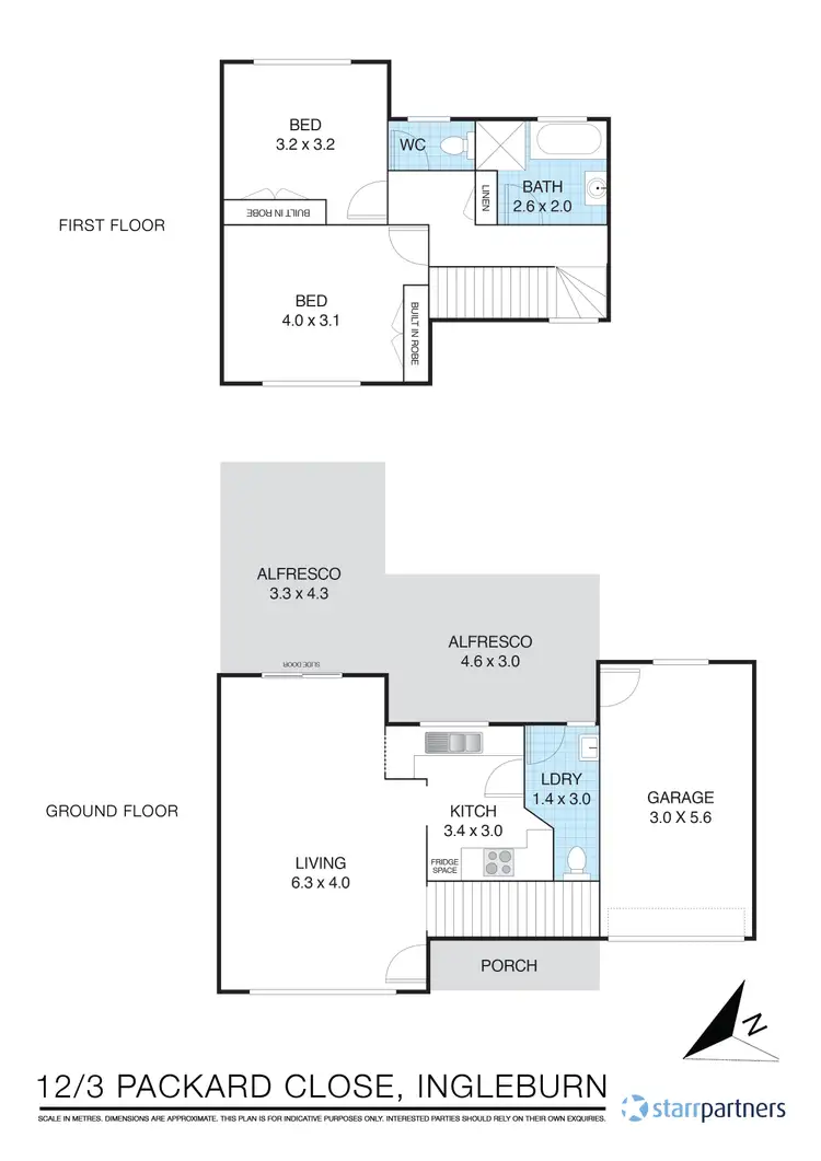 Floorplan of Homely townhouse listing, 12/3 Packard Cl, Ingleburn NSW 2565