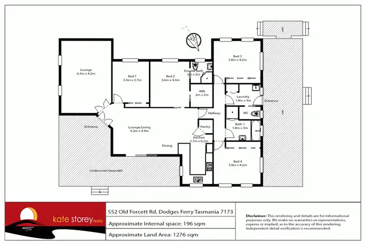 Floorplan of Homely house listing, 552 Old Forcett  Road, Dodges Ferry TAS 7173