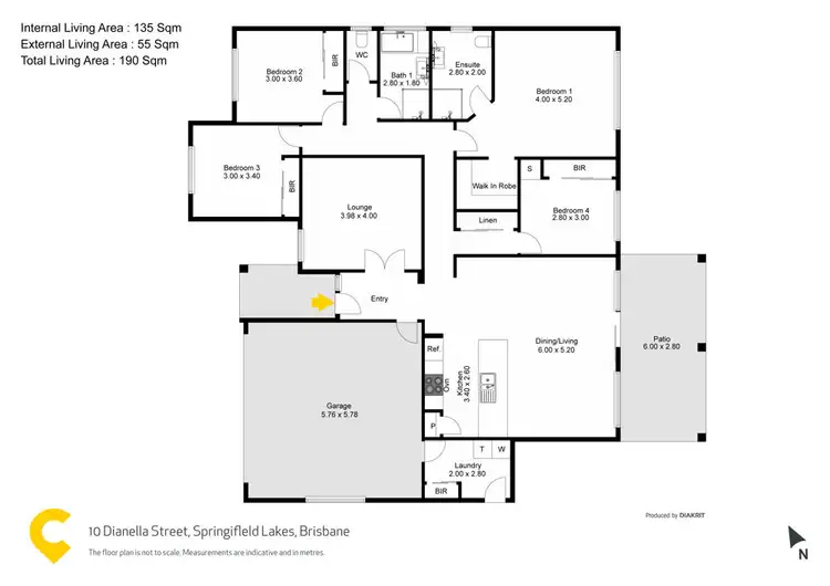 Floorplan of Homely house listing, 10 Dianella St, Springfield Lakes QLD 4300