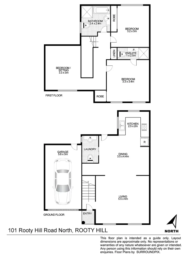 Floorplan of Homely townhouse listing, 101 Rooty Hill Road North, Rooty Hill NSW 2766