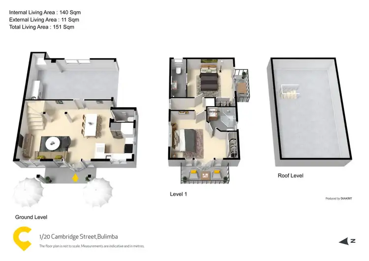 Floorplan of Homely townhouse listing, 1/20 Cambridge Street, Bulimba QLD 4171