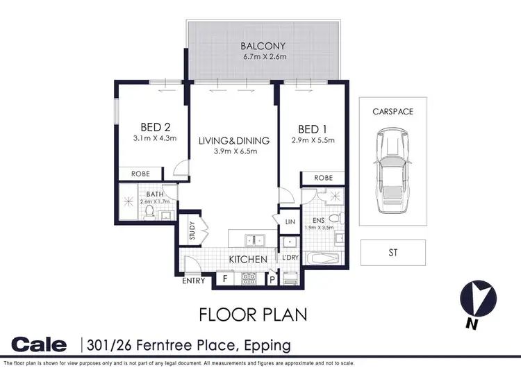 Floorplan of Homely apartment listing, 301/26 Ferntree Place, Epping NSW 2121