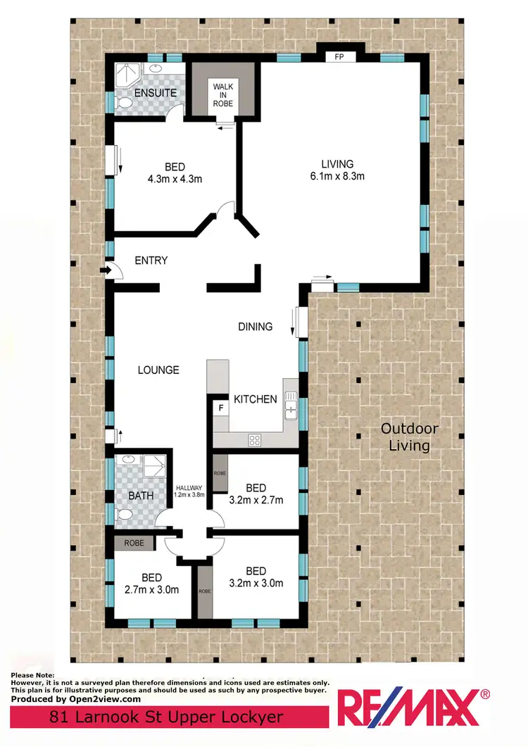 Floorplan of Homely rural property listing, 81 Larnook Street, Upper Lockyer QLD 4352