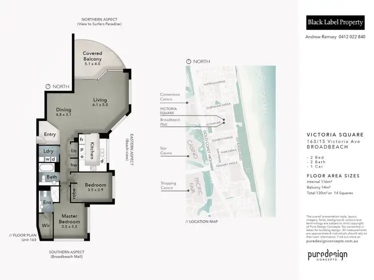 Floorplan of Homely unit listing, 63/15 Victoria Avenue, Broadbeach QLD 4218