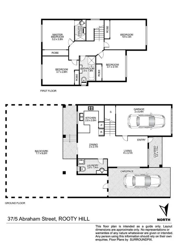 Floorplan of Homely townhouse listing, 37/5 Abraham Street, Rooty Hill NSW 2766