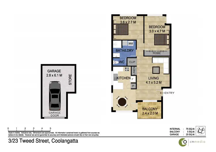 Floorplan of Homely unit listing, 3/23 Tweed Street, Coolangatta QLD 4225