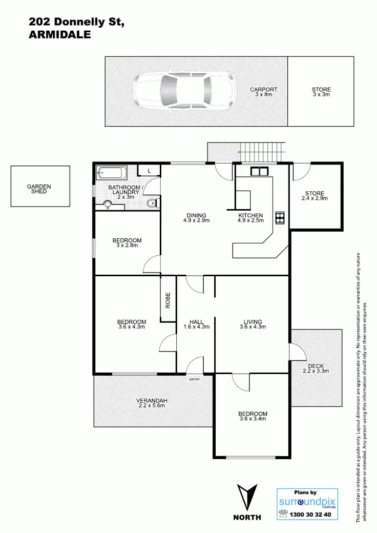 Floorplan of Homely house listing, 202 Donnelly Street, Armidale NSW 2350