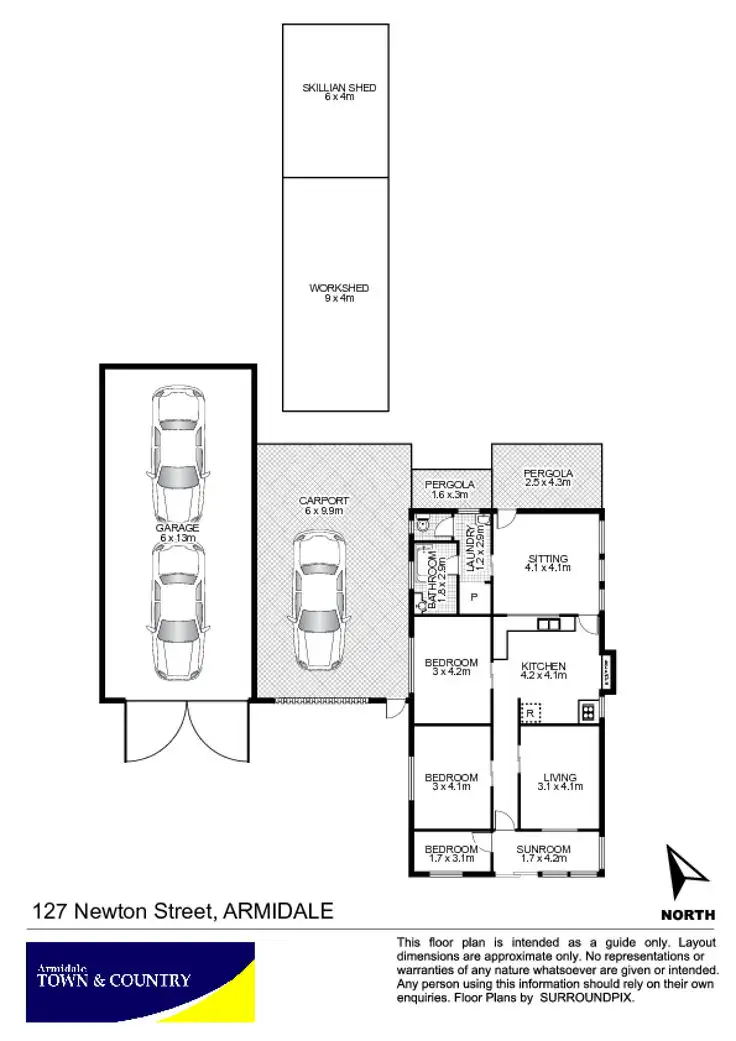 Floorplan of Homely house listing, 127 Newton Street, Armidale NSW 2350