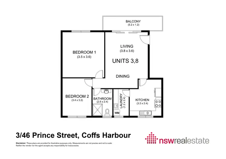 Floorplan of Homely unit listing, 3/46 Prince Street, Coffs Harbour NSW 2450