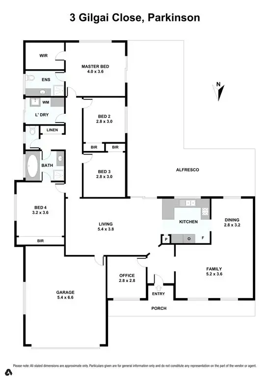 Floorplan of Homely house listing, 3 Gilgai Close, Parkinson QLD 4115