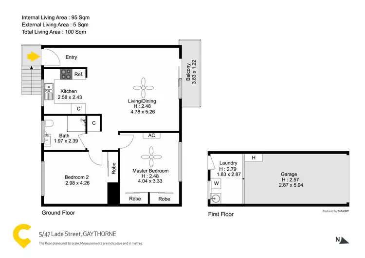 Floorplan of Homely unit listing, 5/47 Lade Street, Gaythorne QLD 4051