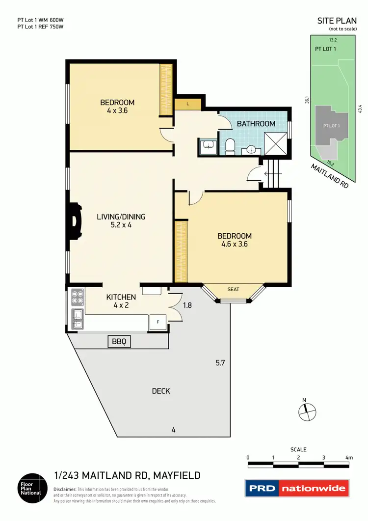 Floorplan of Homely house listing, 1/243 Maitland Road, Mayfield NSW 2304