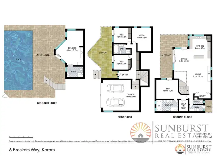 Floorplan of Homely house listing, 6 Breakers Way, Korora NSW 2450