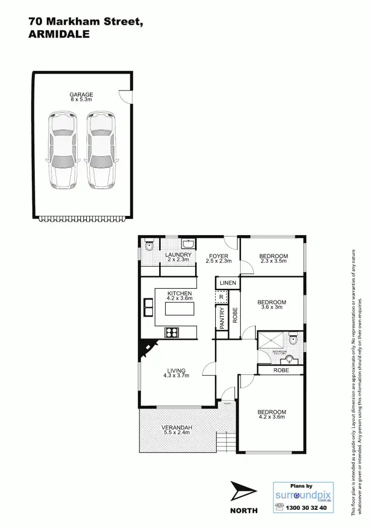 Floorplan of Homely house listing, 70 Markham Street, Armidale NSW 2350
