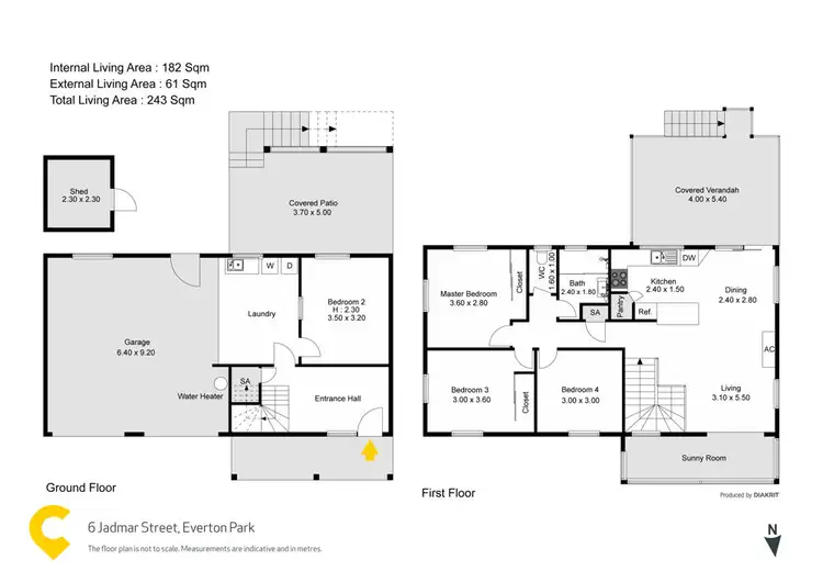 Floorplan of Homely house listing, 6 Jadmar Street, Everton Park QLD 4053
