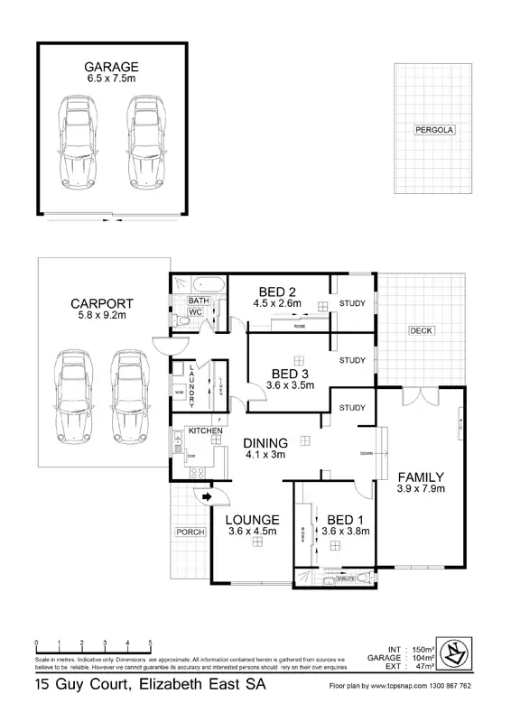 Floorplan of Homely house listing, 15 Guy Ct, Elizabeth East SA 5112