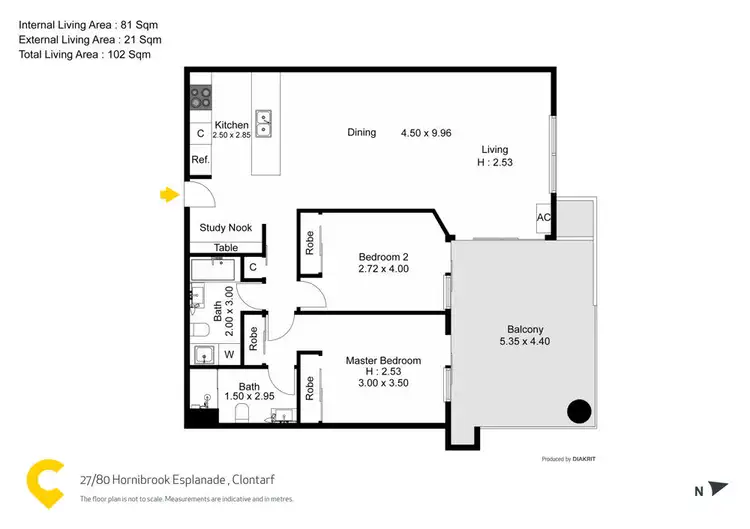 Floorplan of Homely apartment listing, 27/80 Hornibrook Esplanade, Clontarf QLD 4019