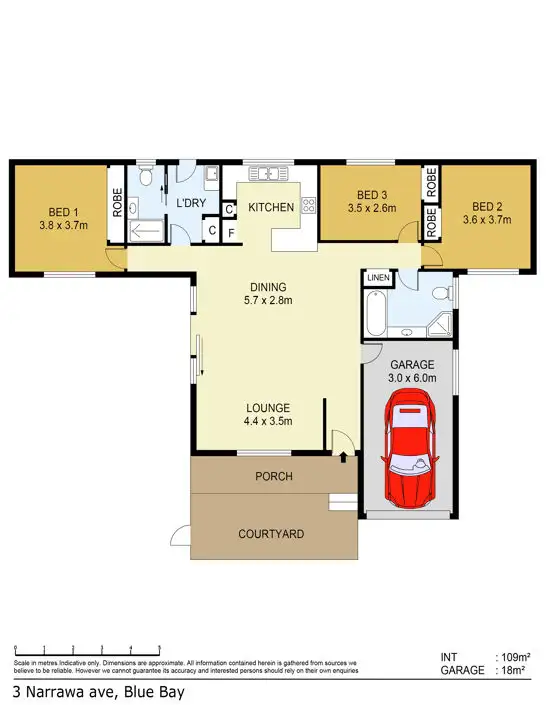 Floorplan of Homely house listing, 3 Narrawa Avenue, Blue Bay NSW 2261