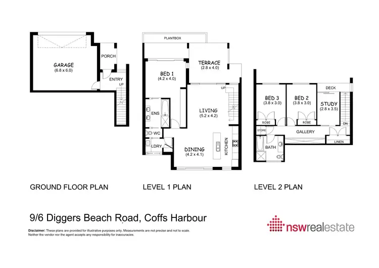 Floorplan of Homely townhouse listing, 9/6 Diggers Beach Road, Coffs Harbour NSW 2450