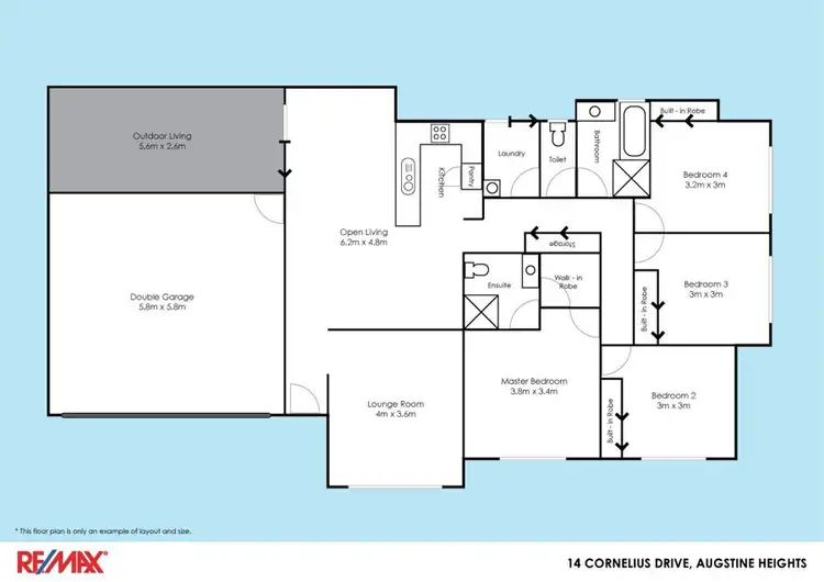 Floorplan of Homely house listing, 14 CORNELIUS DR, Augustine Heights QLD 4300