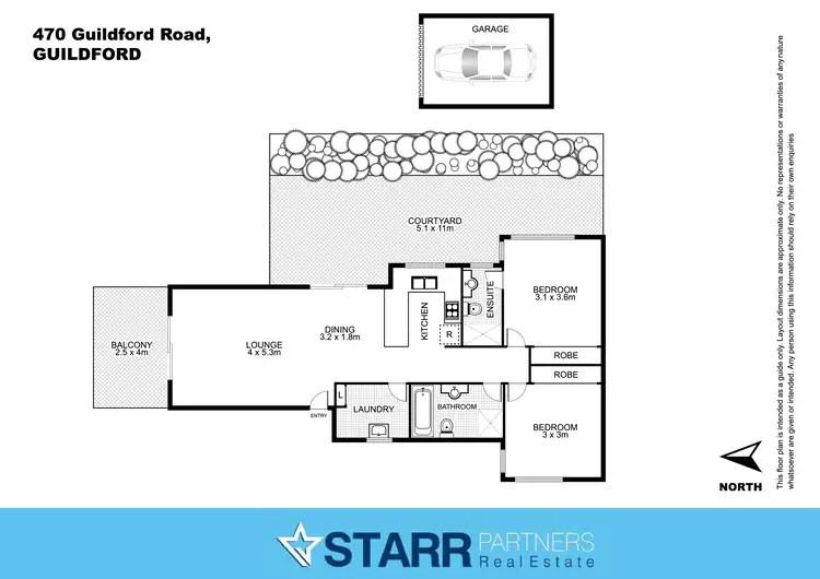 Floorplan of Homely unit listing, 1/470 Guildford Road, Guildford NSW 2161