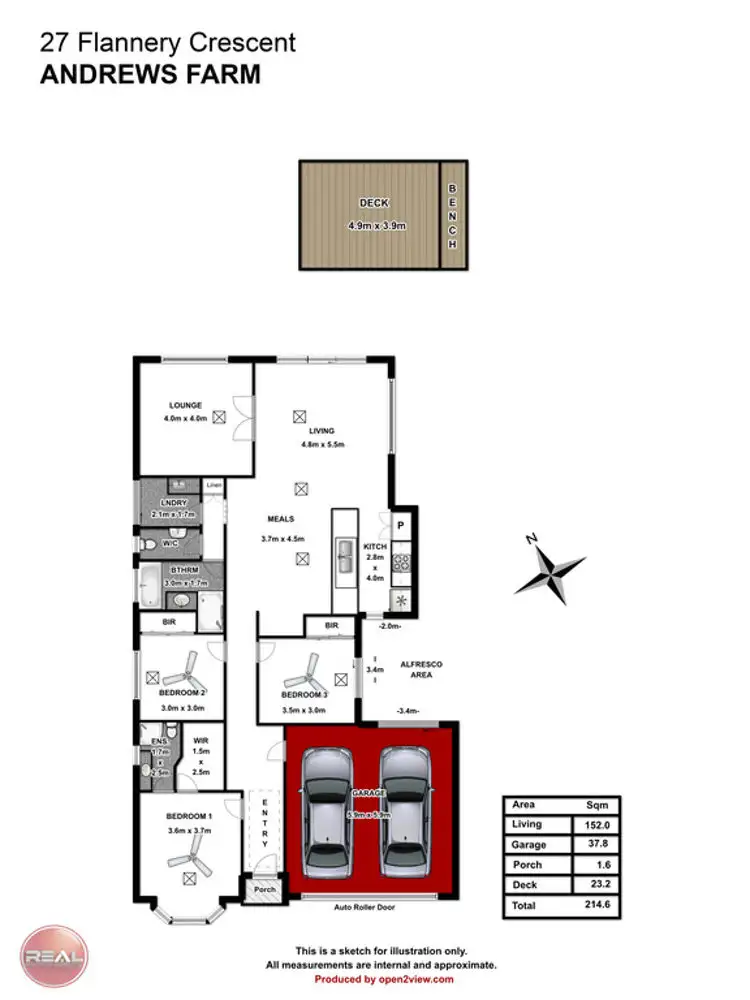 Floorplan of Homely house listing, 27 Flannery Crescent, Andrews Farm SA 5114